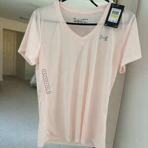 Under Armour Soft Pink V-Neck T-Shirt